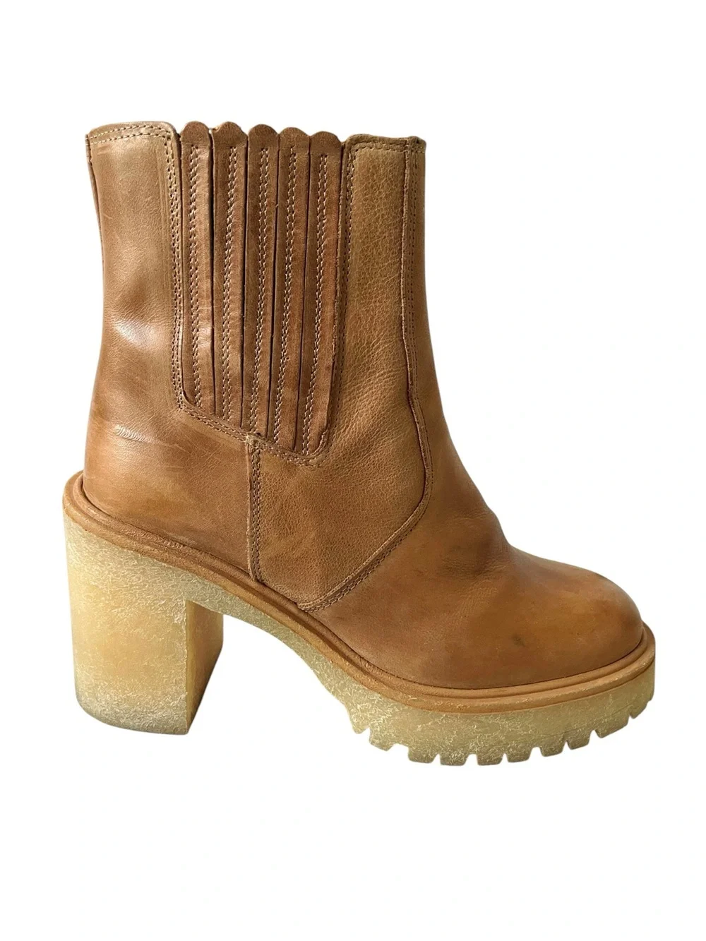 Free People James Leather Chelsea Boots 37